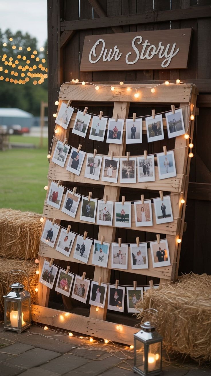 Bride and groom first dance under fairy lights